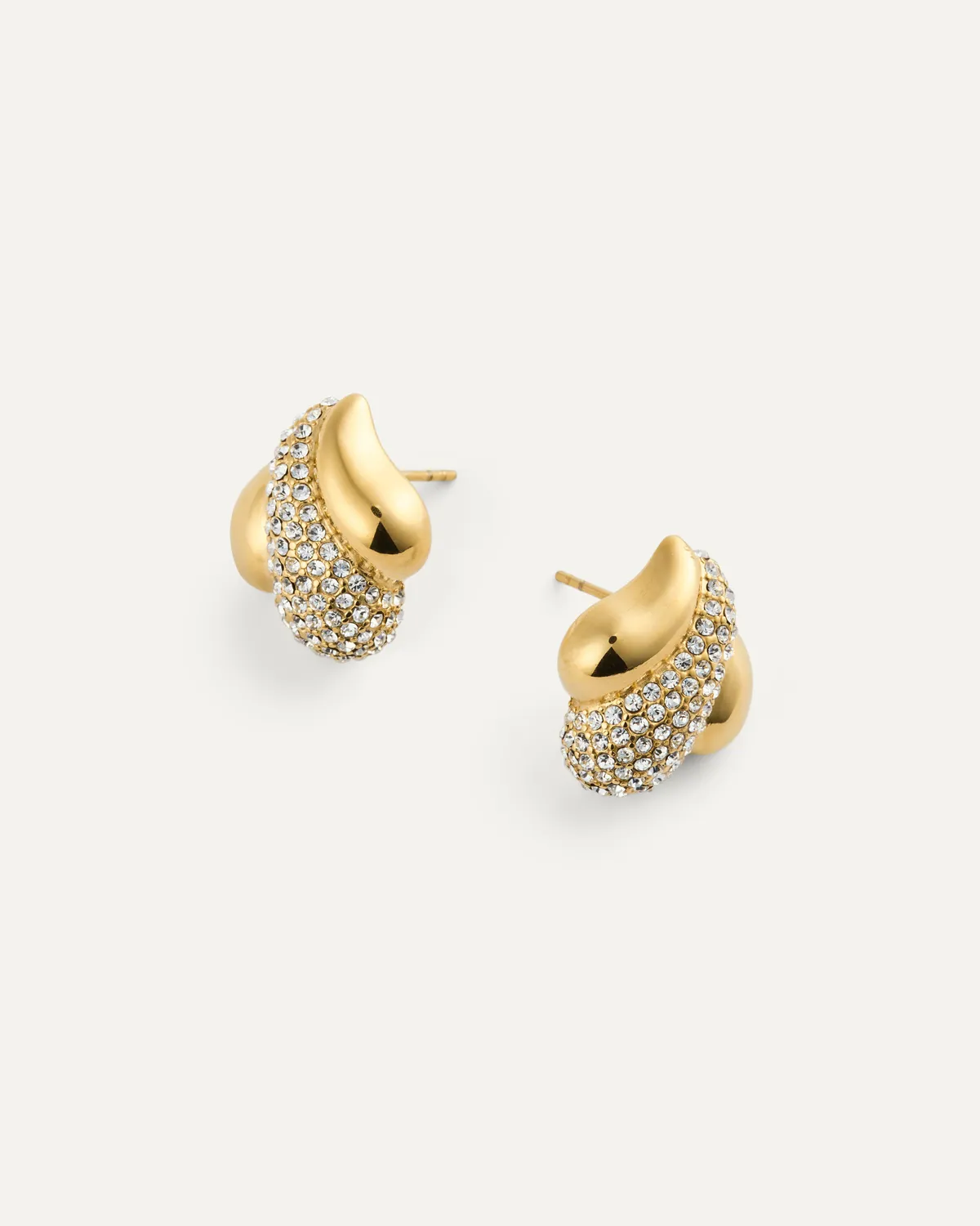 Mockberg Soirée Earring øredobber gull 19 mm Preciosa
