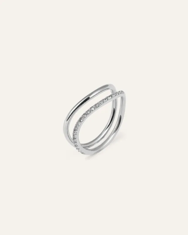 Mockberg Illume Lys ring sølv 2-pk vanntett