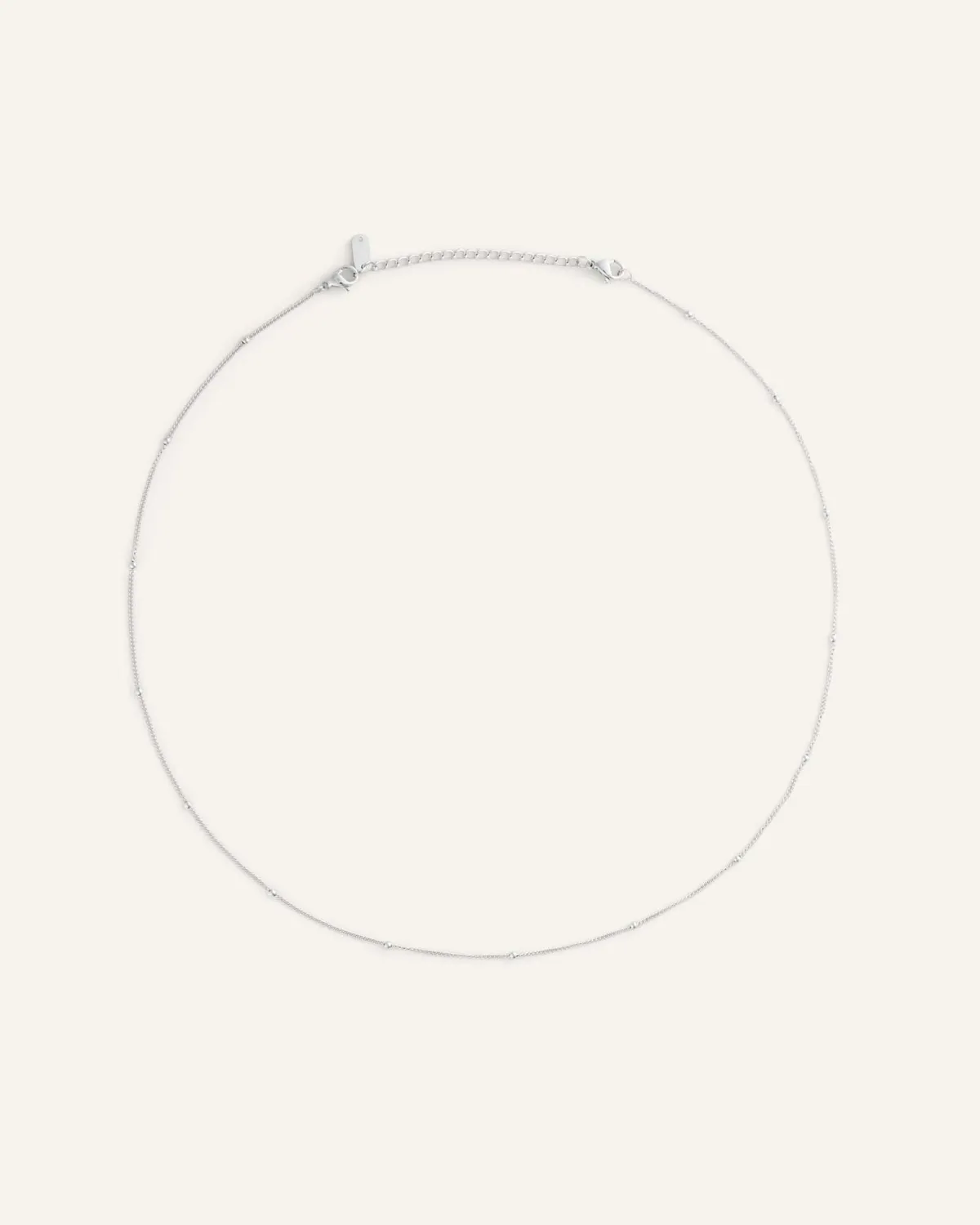 Mockberg Beaded Chain halskjede sølv 400 mm