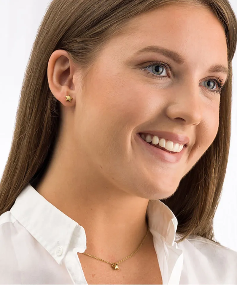 Blomdahl Star øredobber gull 8 mm titan hudvennlig