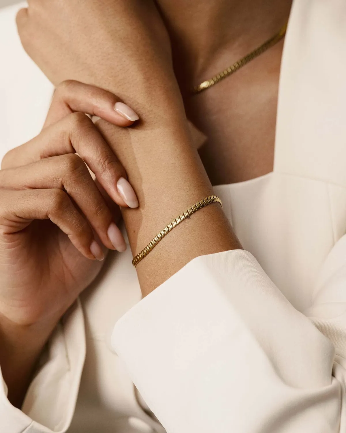 Mockberg Serpentine Chain Bracelet armbånd M gull