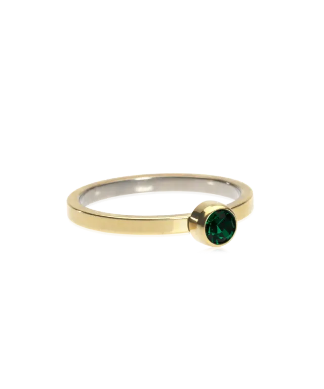 Blomdahl Bezel ring emerald gull 16–19 mm titan