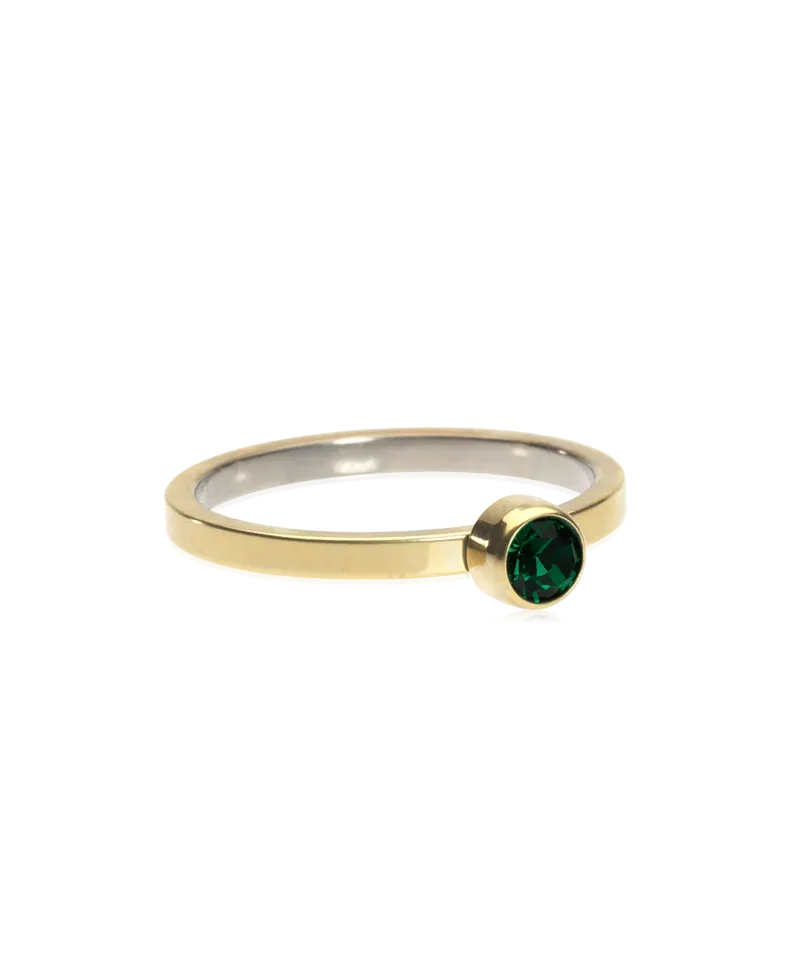 Blomdahl Bezel ring emerald gull 16–19 mm titan
