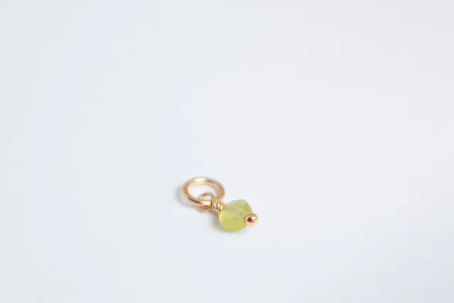 Eremis Peridot Charm gullbelagt grønn stein