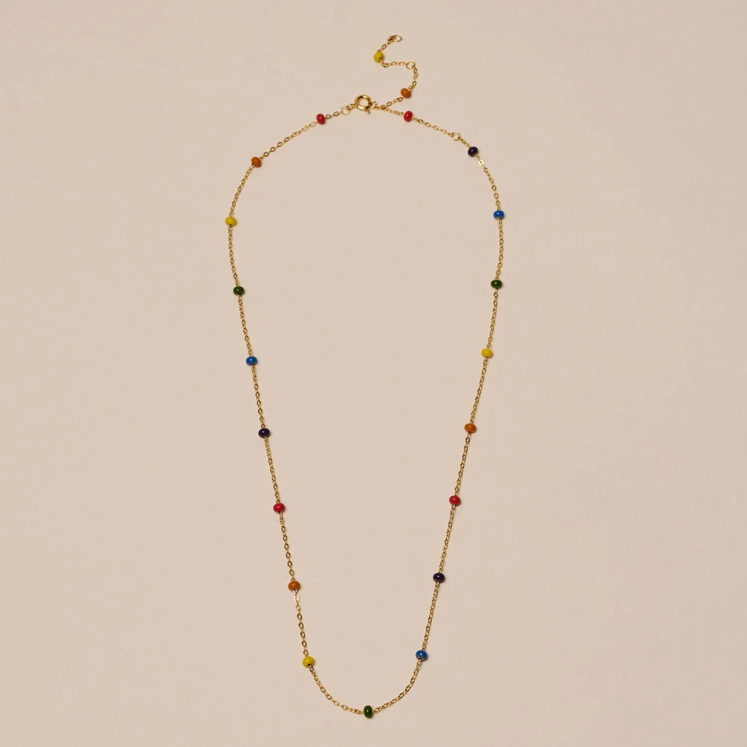 Enamel Lola Bold Diversity halssmykke 45 cm regnbue