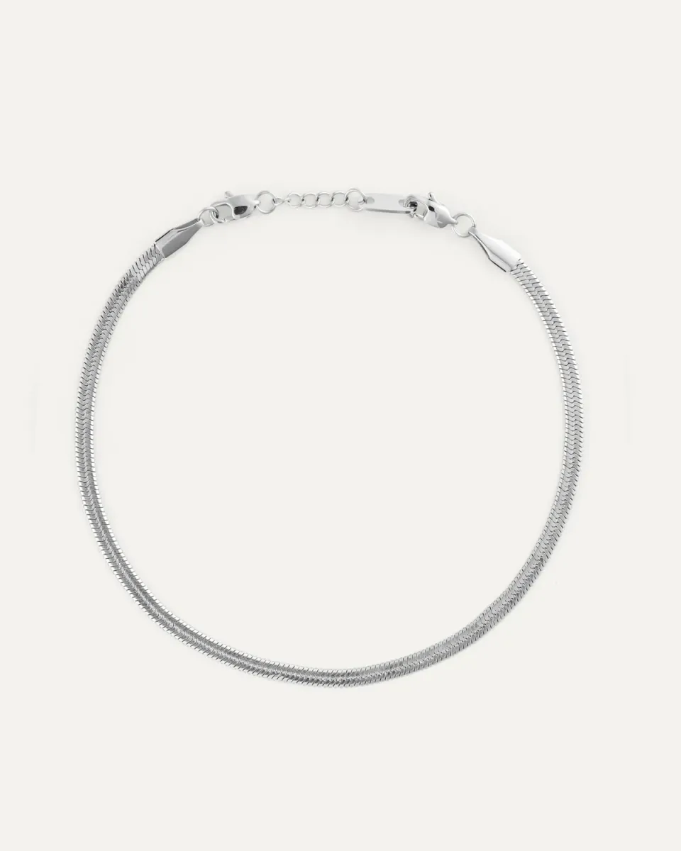 Mockberg Thin Snake Medium armbånd sølv 170 millimeter