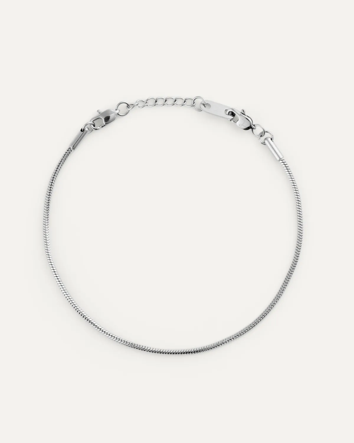 Mockberg Snake Chain armbånd sølv smalt