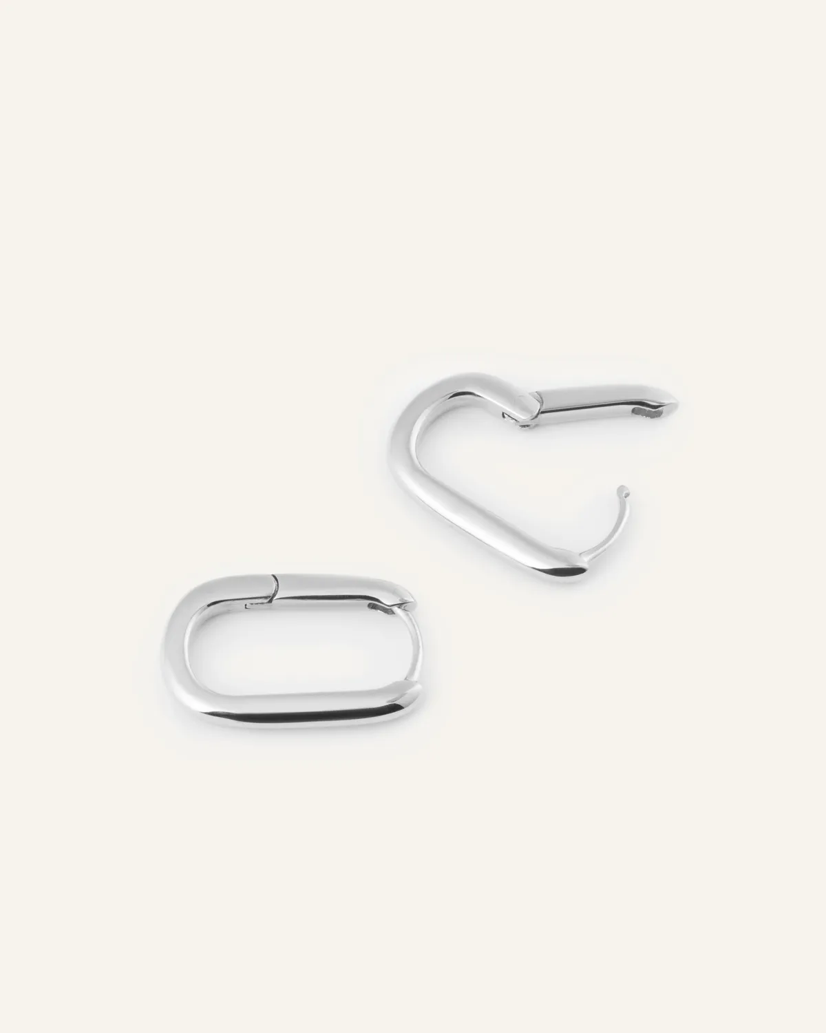 Mockberg Slim Medium U-Hoops øredobber 19,5 mm sølv