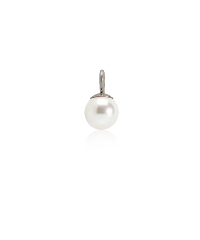 Blomdahl Pearl anheng til hals hvit 6 mm titan