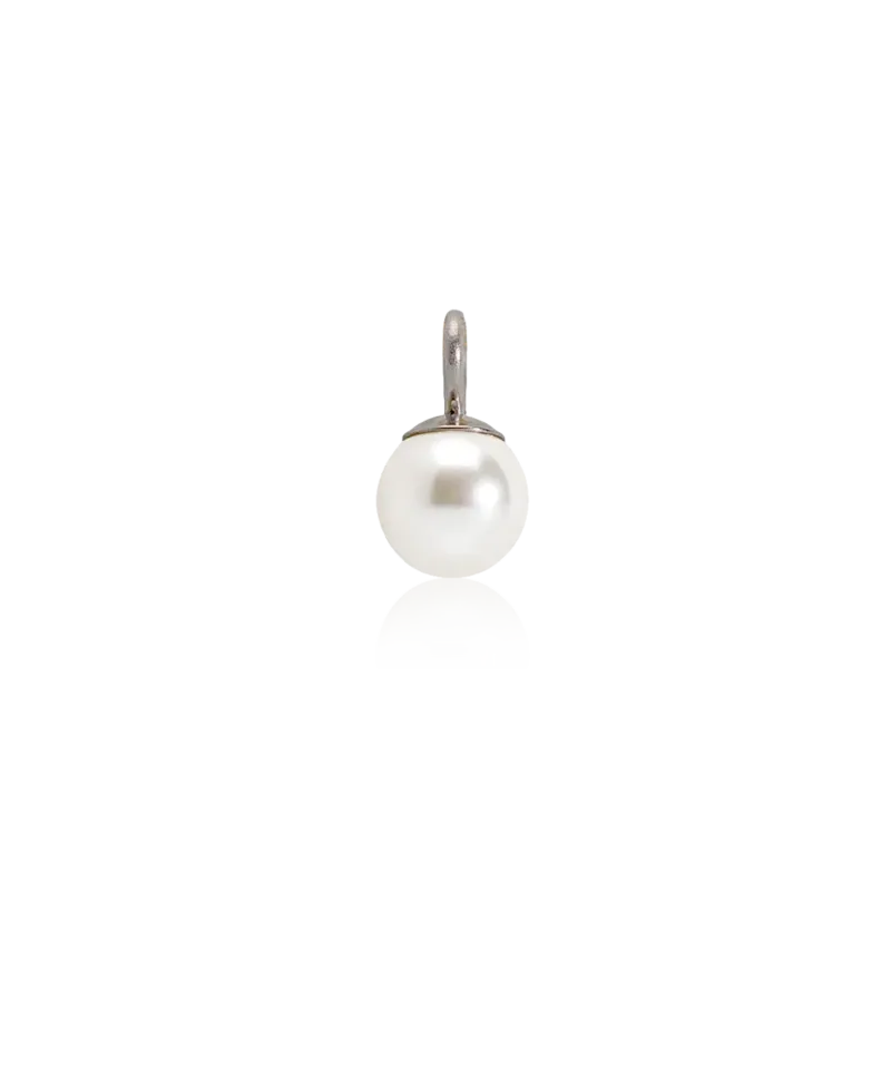 Blomdahl Pearl anheng til hals hvit 6 mm titan