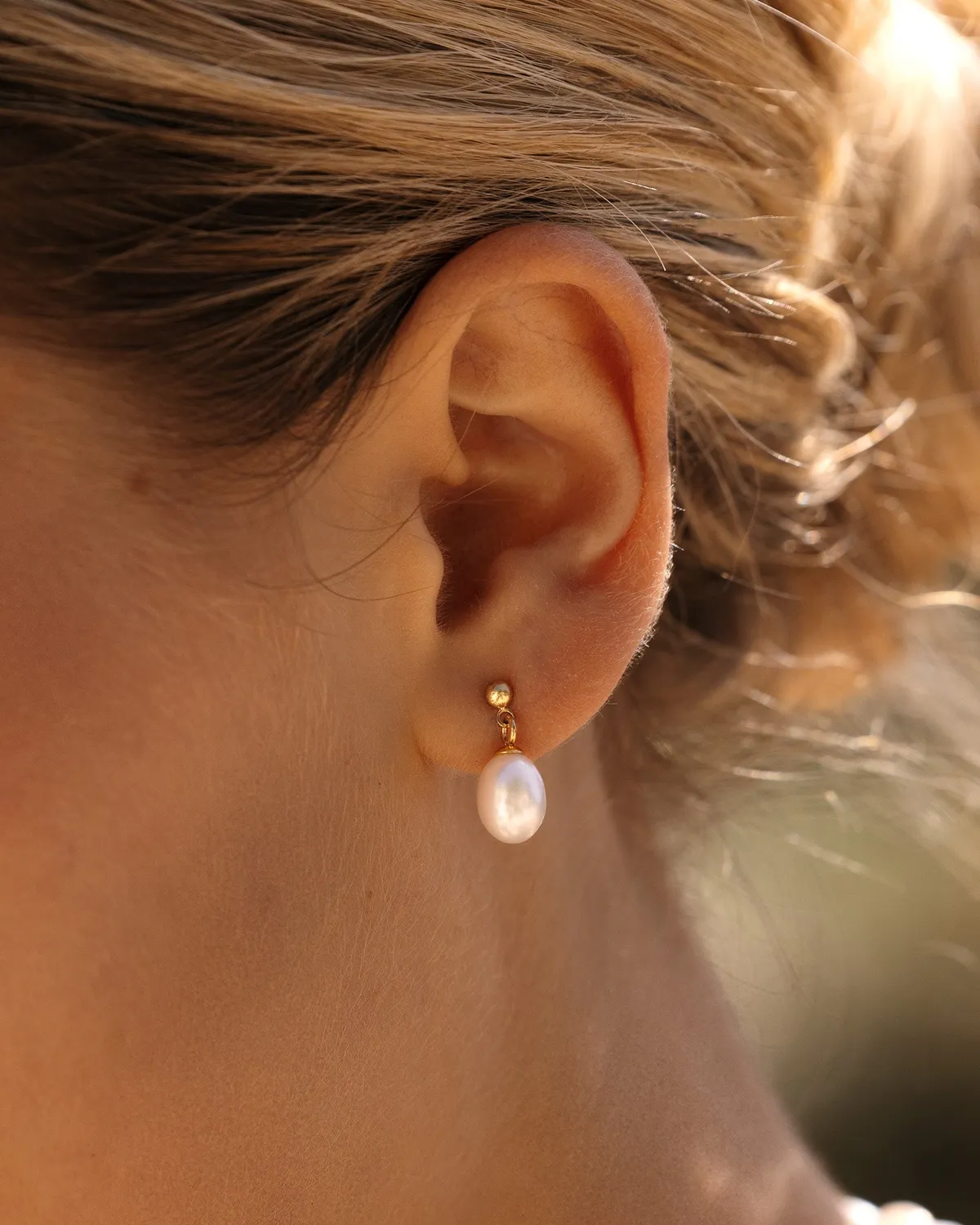 Mockberg Aura Pearl øredobber gull perle
