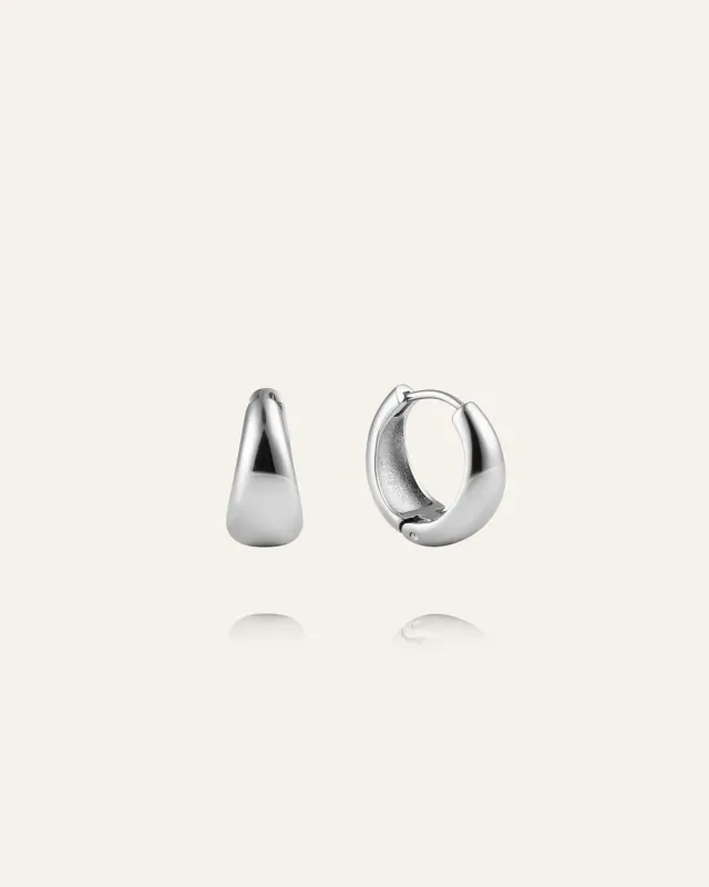 Mockberg Bold Hoops Medium øredobber sølv 16 mm