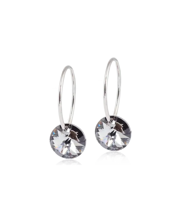 Blomdahl Pendant Round øredobber svart 14 mm titan