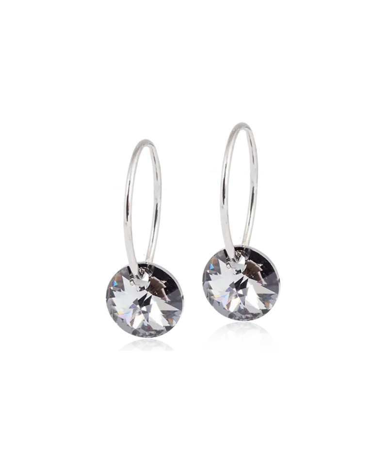 Blomdahl Pendant Round øredobber svart 14 mm titan