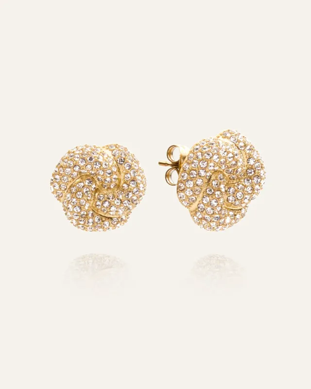 Mockberg Ingrid Earrings øredobber gull 20 mm zirkonia