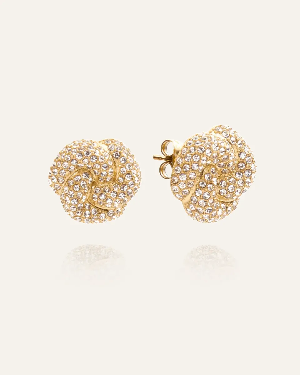 Mockberg Ingrid Earrings øredobber gull 20 mm zirkonia