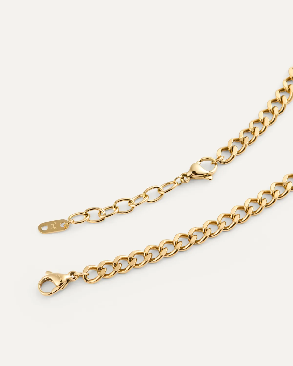 Mockberg Curb Chain halskjede gull 450 millimeter