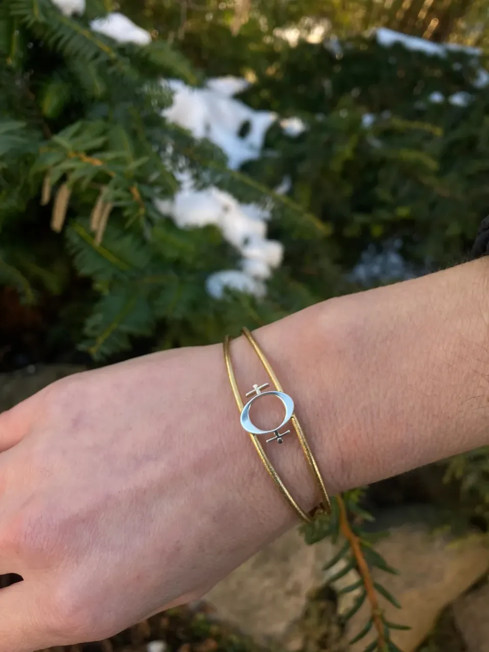 Sivia Femina armring sølv Small