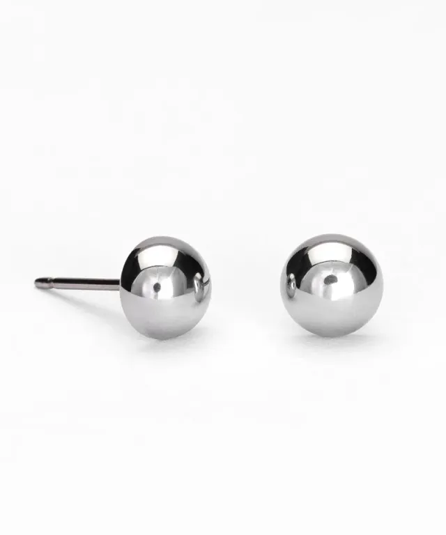 Blomdahl Half ball øredobber 6 mm sølvfarget titan