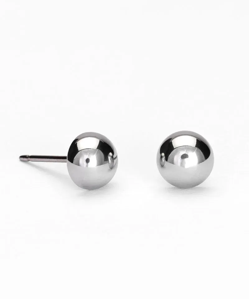 Blomdahl Half ball øredobber 6 mm sølvfarget titan