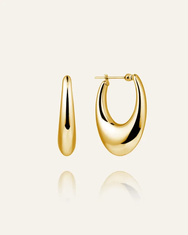Mockberg Kenza Hoops øreringer gull 31 mm