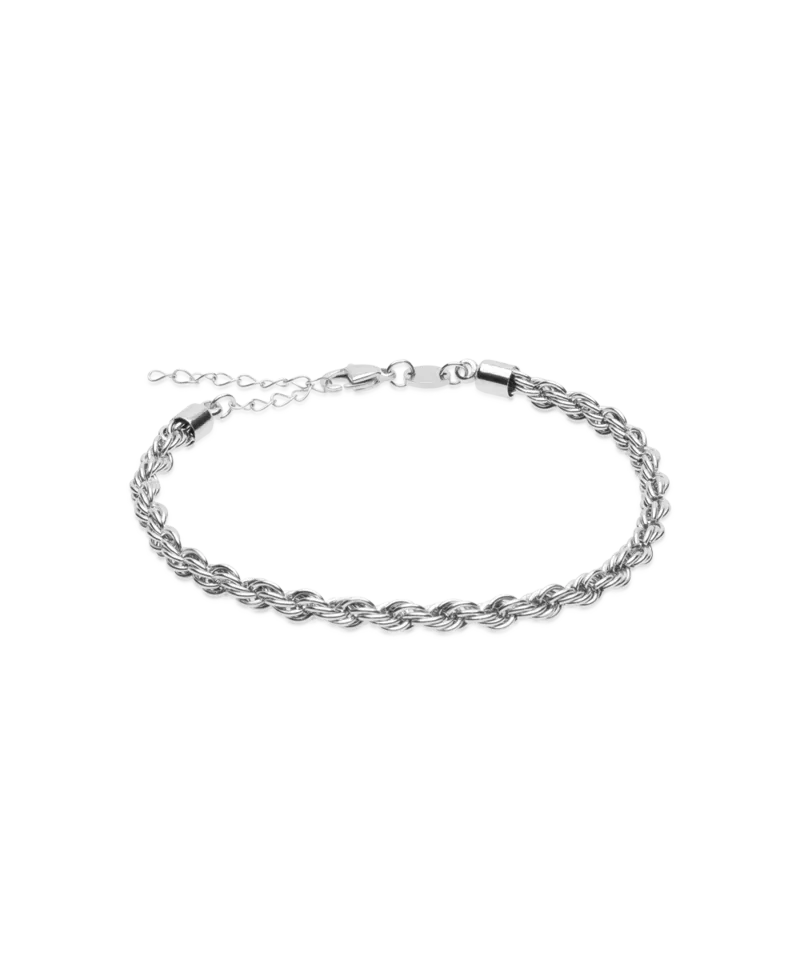 Blomdahl Grand Twist armbånd 18–22 cm sølvfarget
