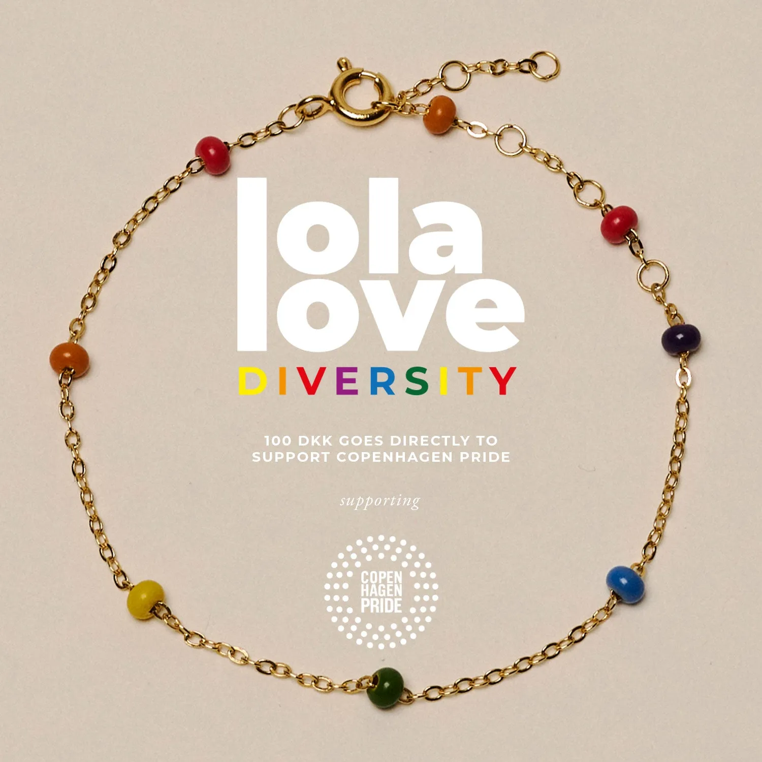 Enamel Lola Bold armbånd Diversity 20 cm gull