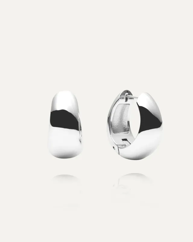 Mockberg Aura Bold Hoops øredobber sølv 25 mm