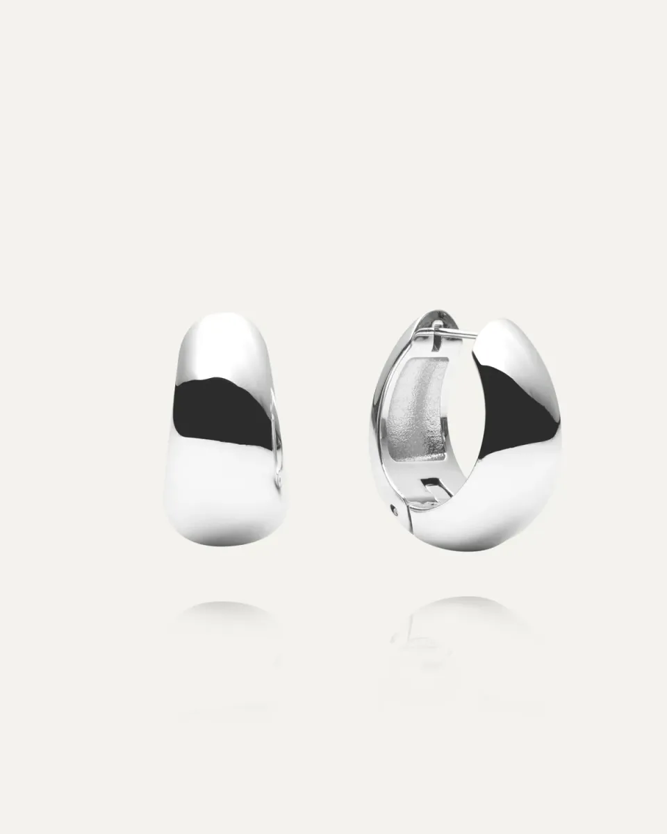 Mockberg Aura Bold Hoops øredobber sølv 25 mm