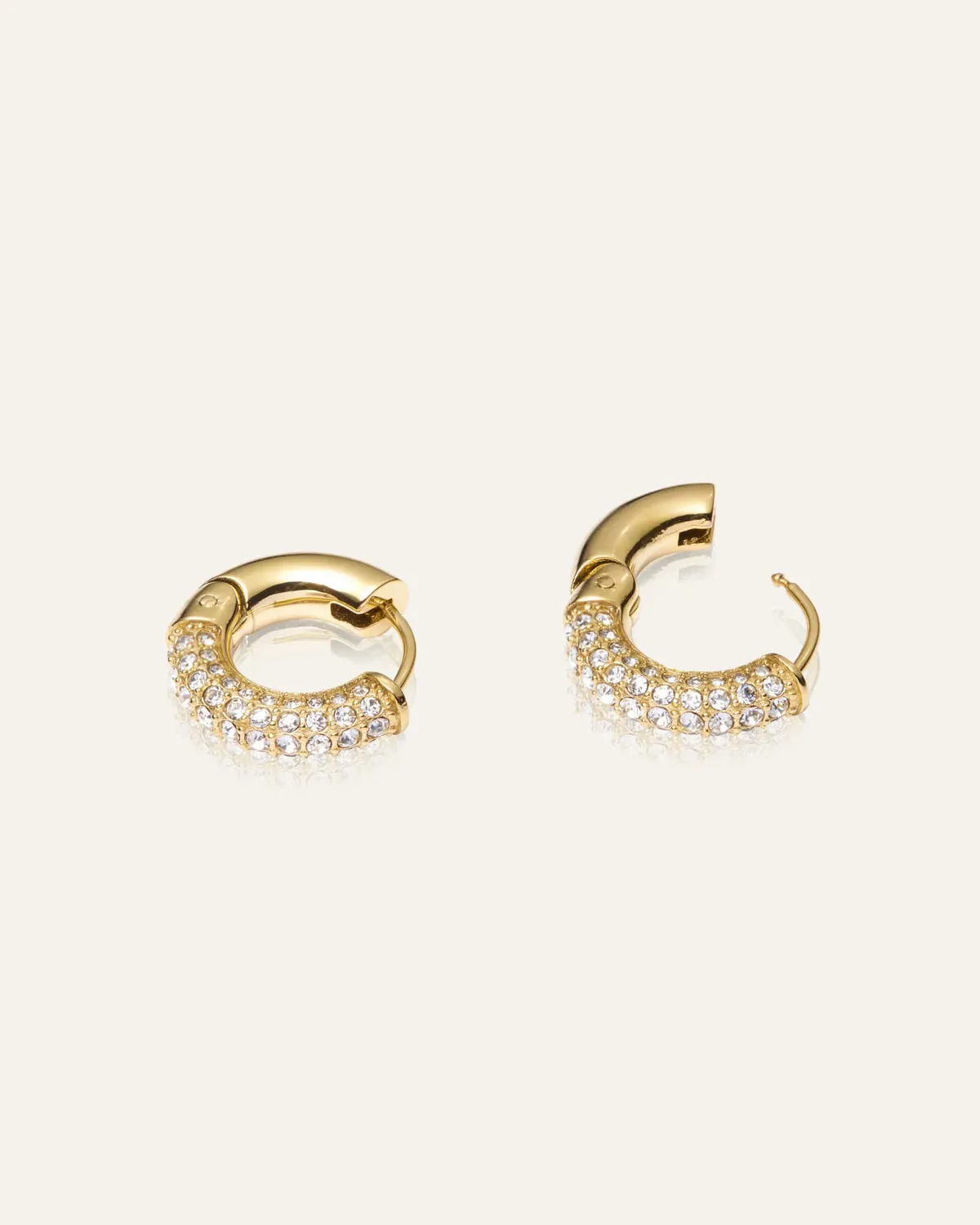 Mockberg Pavé Everyday Medium Hoops øredobber gull