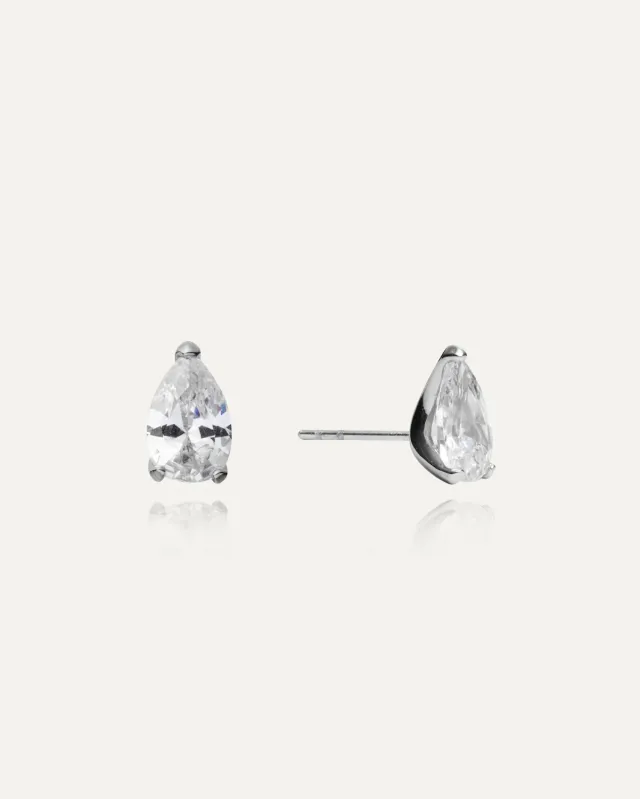 Mockberg Amélie Steel Studs øredobber stål zirkonia
