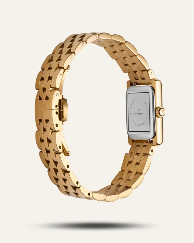 Mockberg Timeless Strap klokkereim gull lenke