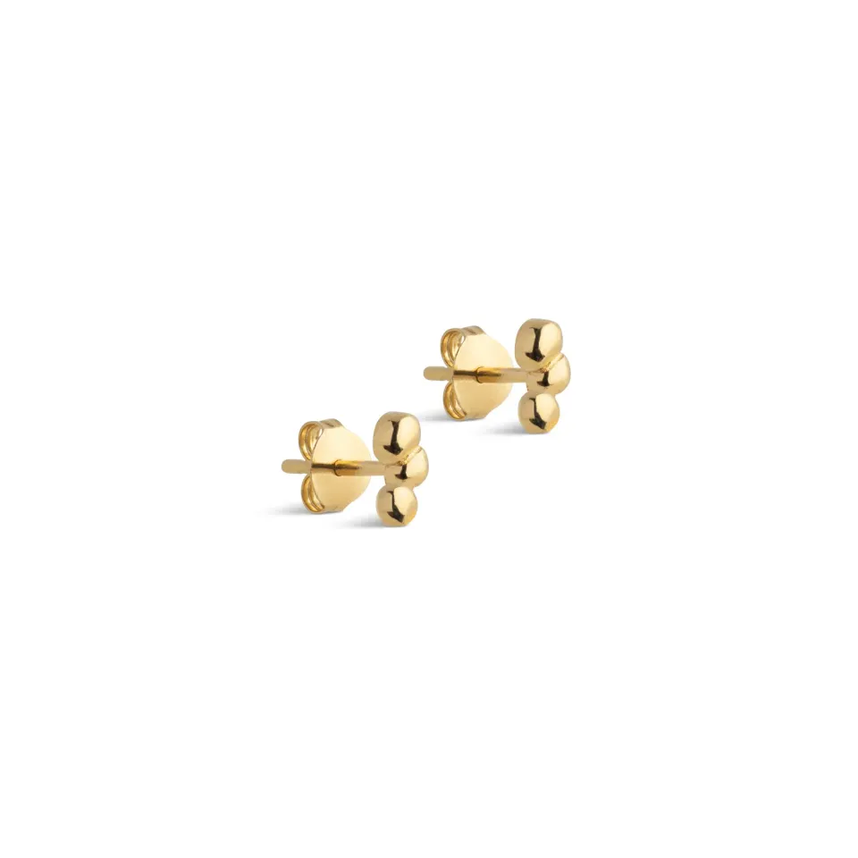 Enamel Nara ørestifter 7 mm gull organiske
