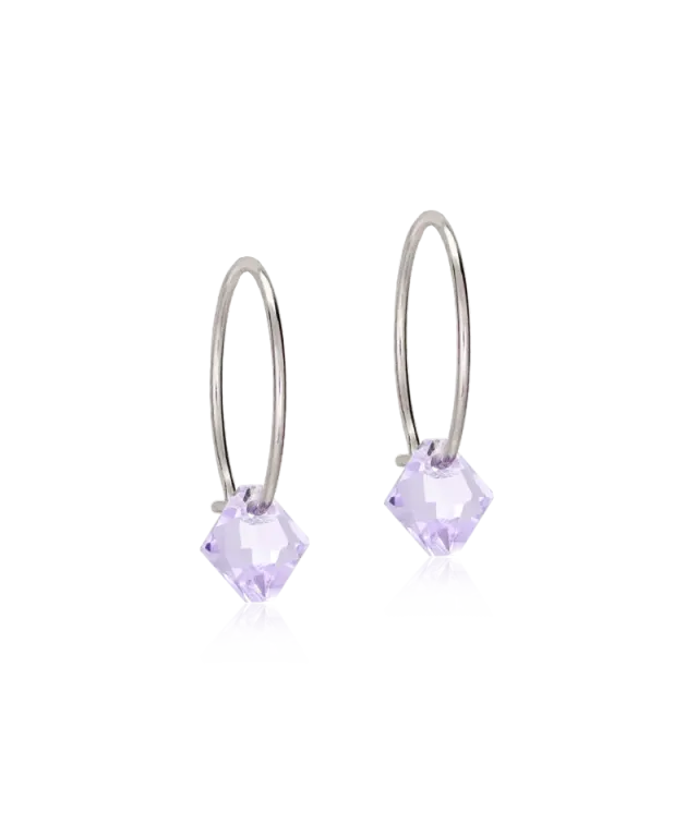 Blomdahl Ear Ring øredobb violet 14 mm titan bicone