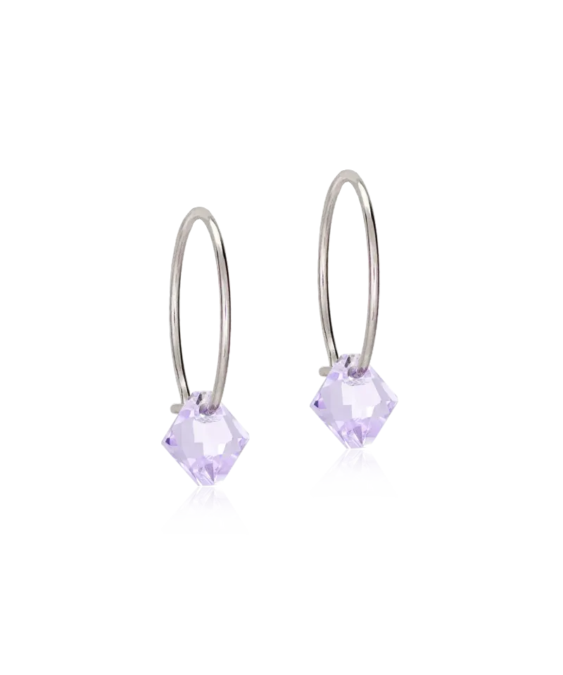 Blomdahl Ear Ring øredobb violet 14 mm titan bicone