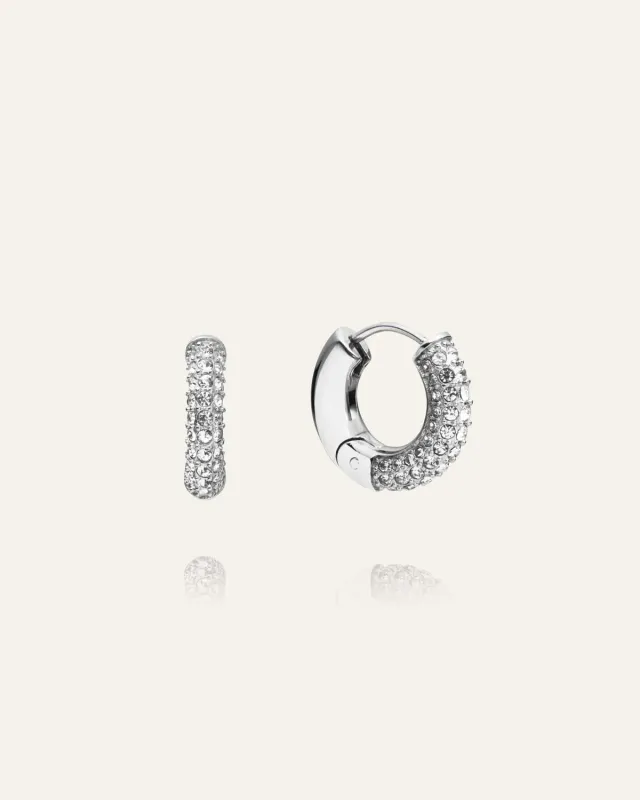 Mockberg Pavé Everyday Medium Hoops øredobber 16 mm