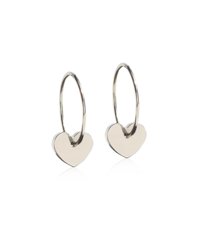Blomdahl Pendant Heart øredobber 14 mm titan