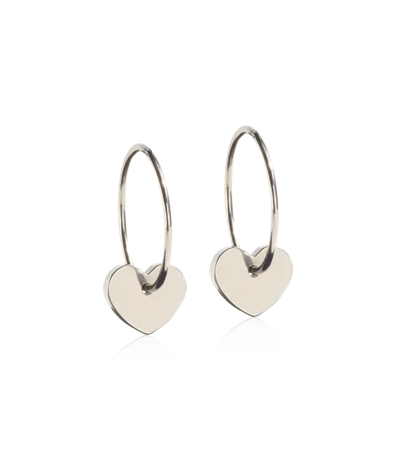 Blomdahl Pendant Heart øredobber 14 mm titan