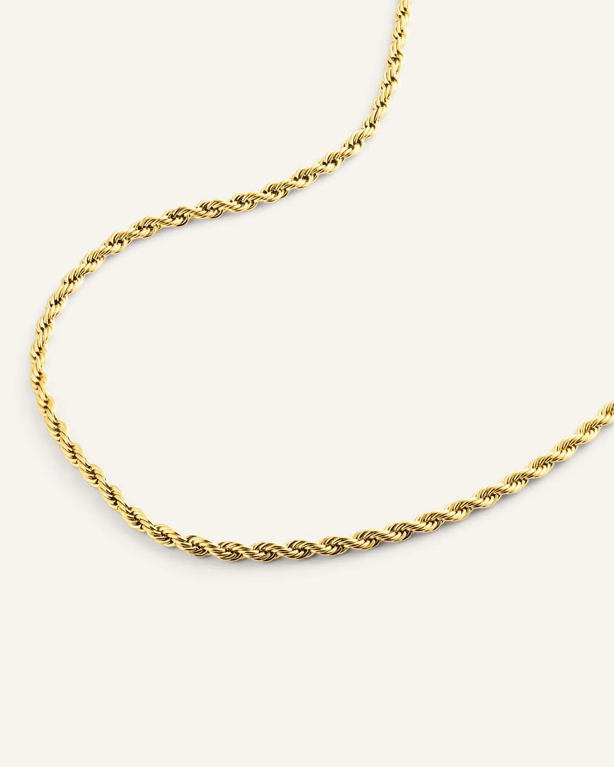 Mockberg Bold Rope Chain Necklace kjede gull 450 mm