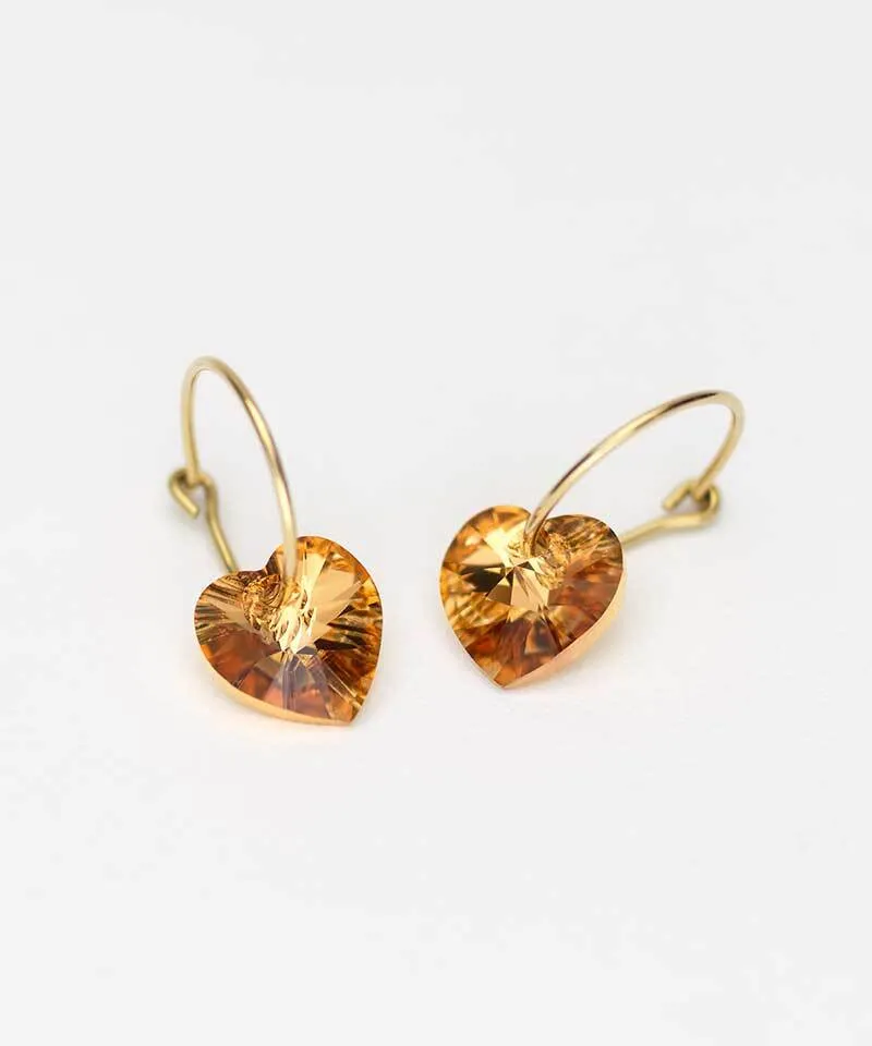 Blomdahl Ear Ring Heart øredobber 14 mm bronse titan