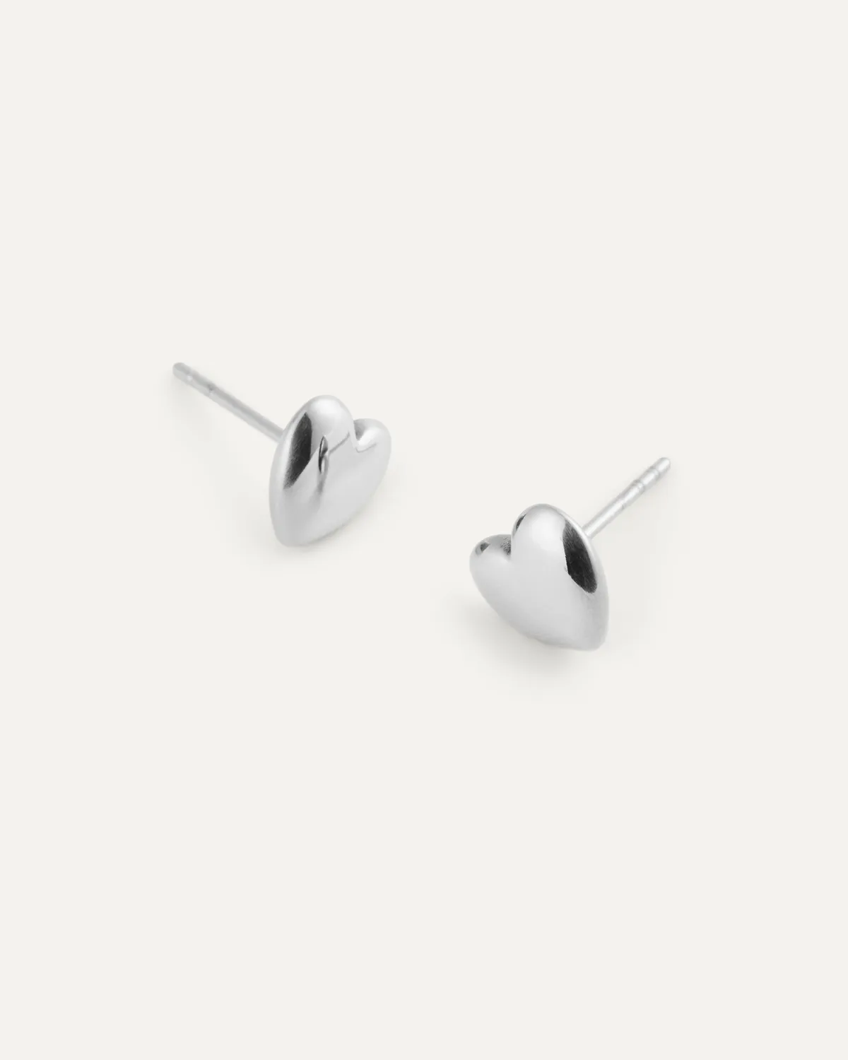 Mockberg Love Medium Studs øredobber sølv 8 mm hjerte
