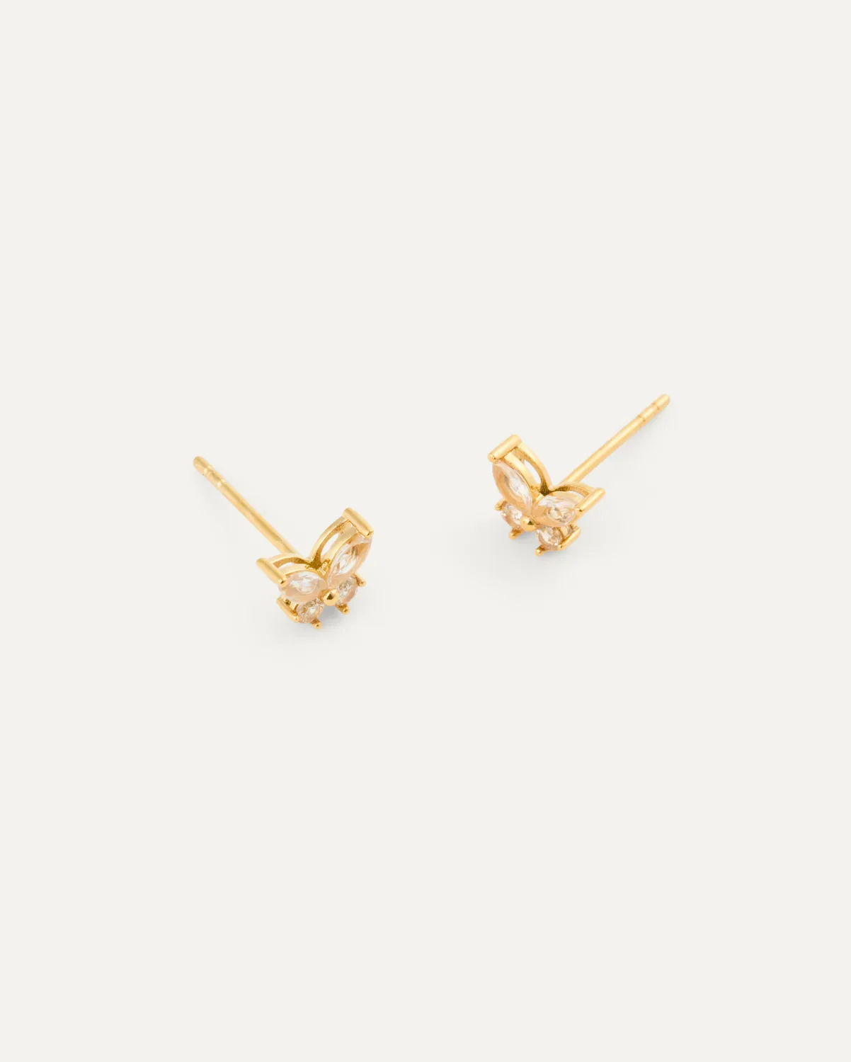 Mockberg Butterfly studs øredobber gull 6x7 mm