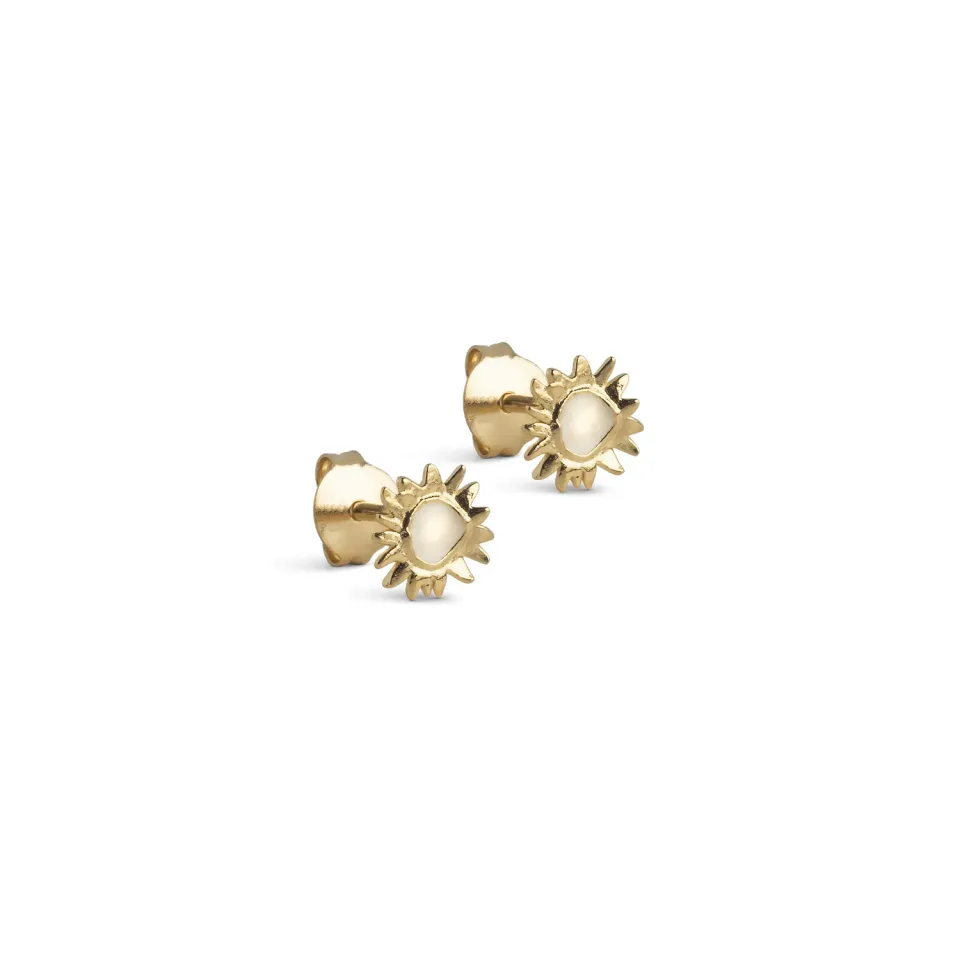 Enamel Small Sunshine ørestikker 7 mm Daisy par