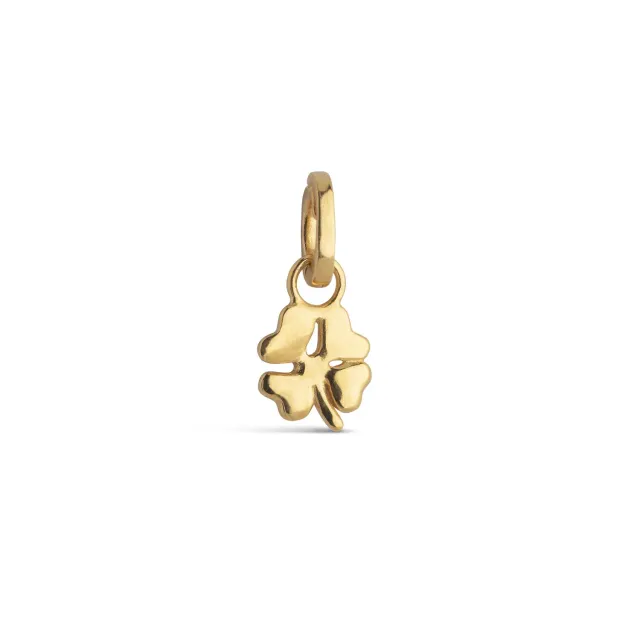 Enamel Organic Clover charm 8,5 mm gull