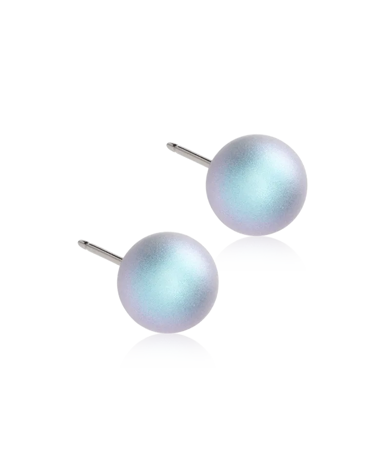 Blomdahl Pearl øredobber titan Rainbow shimmer 6 mm 8 mm