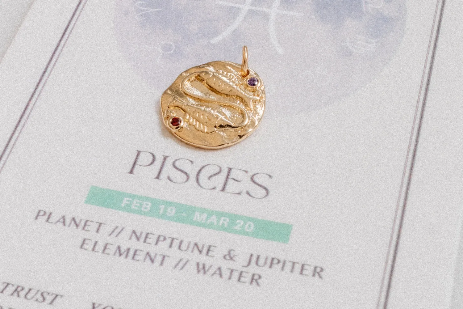 Eremis Pisces charm stjernetegn 15 mm