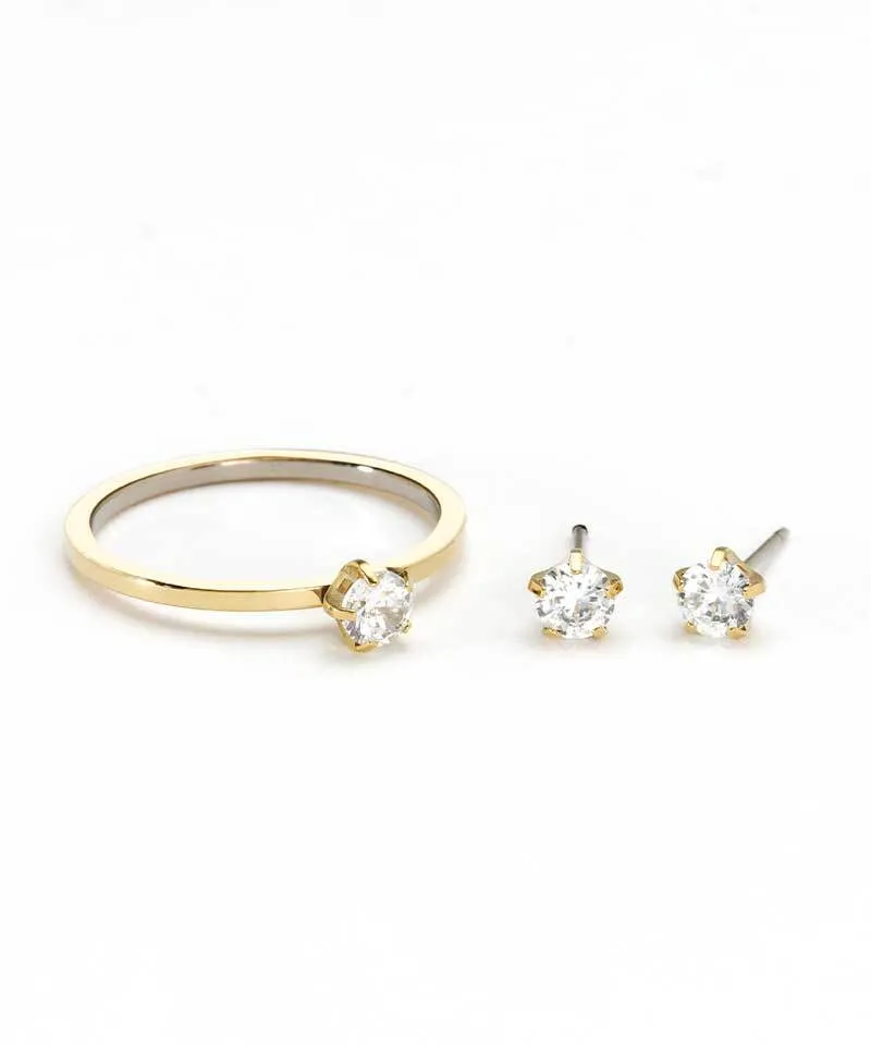 Blomdahl Tiffany Precious ring cz white gull