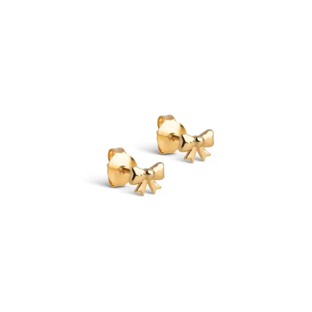 Enamel Copenhagen Baby Bow studs gull 6 x 4 mm par