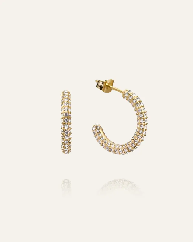 Mockberg Pavé Eternal Large Earrings øredobber gull 20 mm