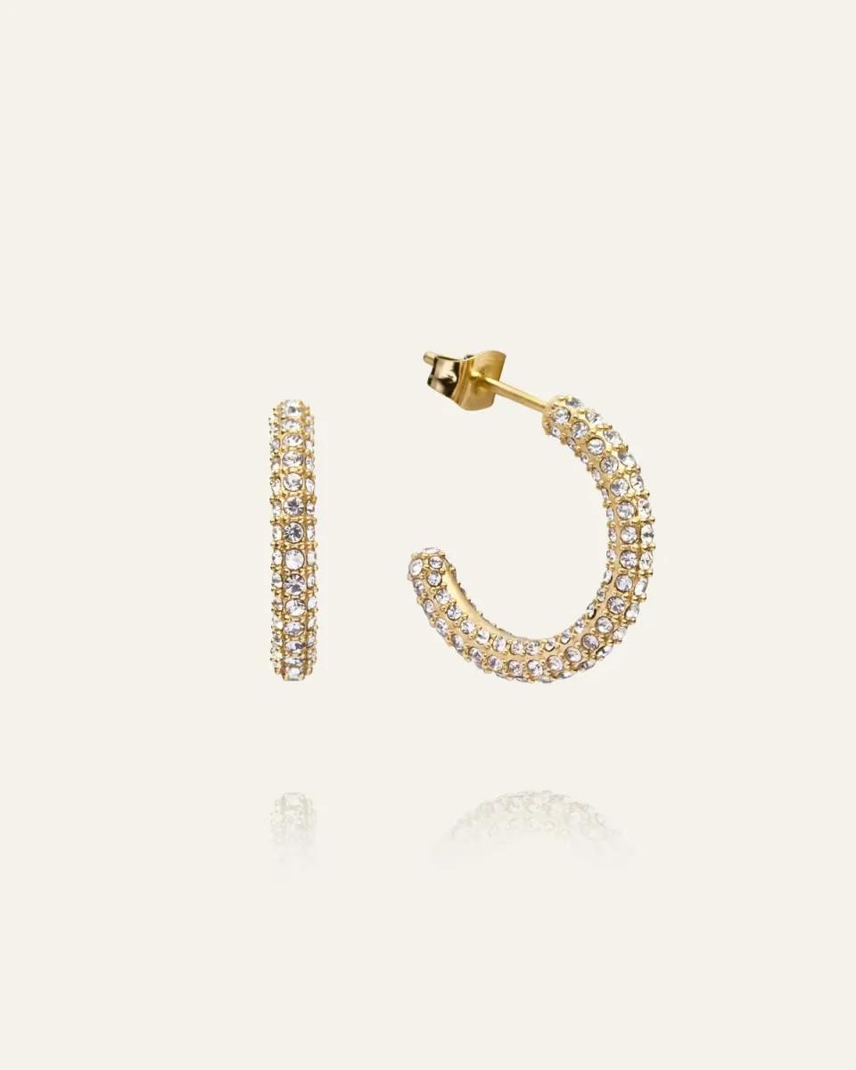 Mockberg Pavé Eternal Large Earrings øredobber gull 20 mm